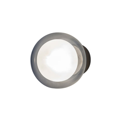 Nabila Ceiling / Wall Light in Black Chrome/Smoked Glass (4.72-Inch).