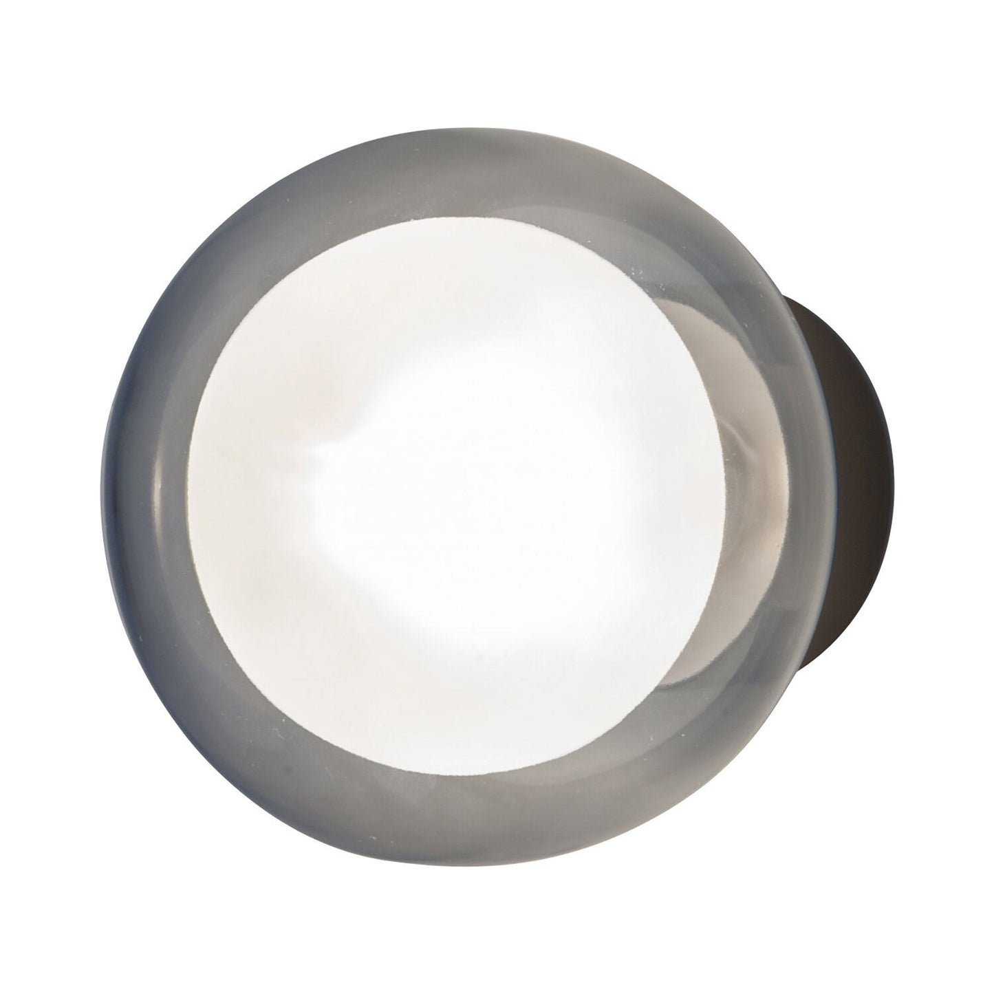Nabila Ceiling / Wall Light in Black Chrome/Smoked Glass (6.3-Inch).