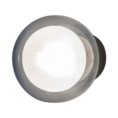 Nabila Ceiling / Wall Light in Black Chrome/Smoked Glass (6.3-Inch).