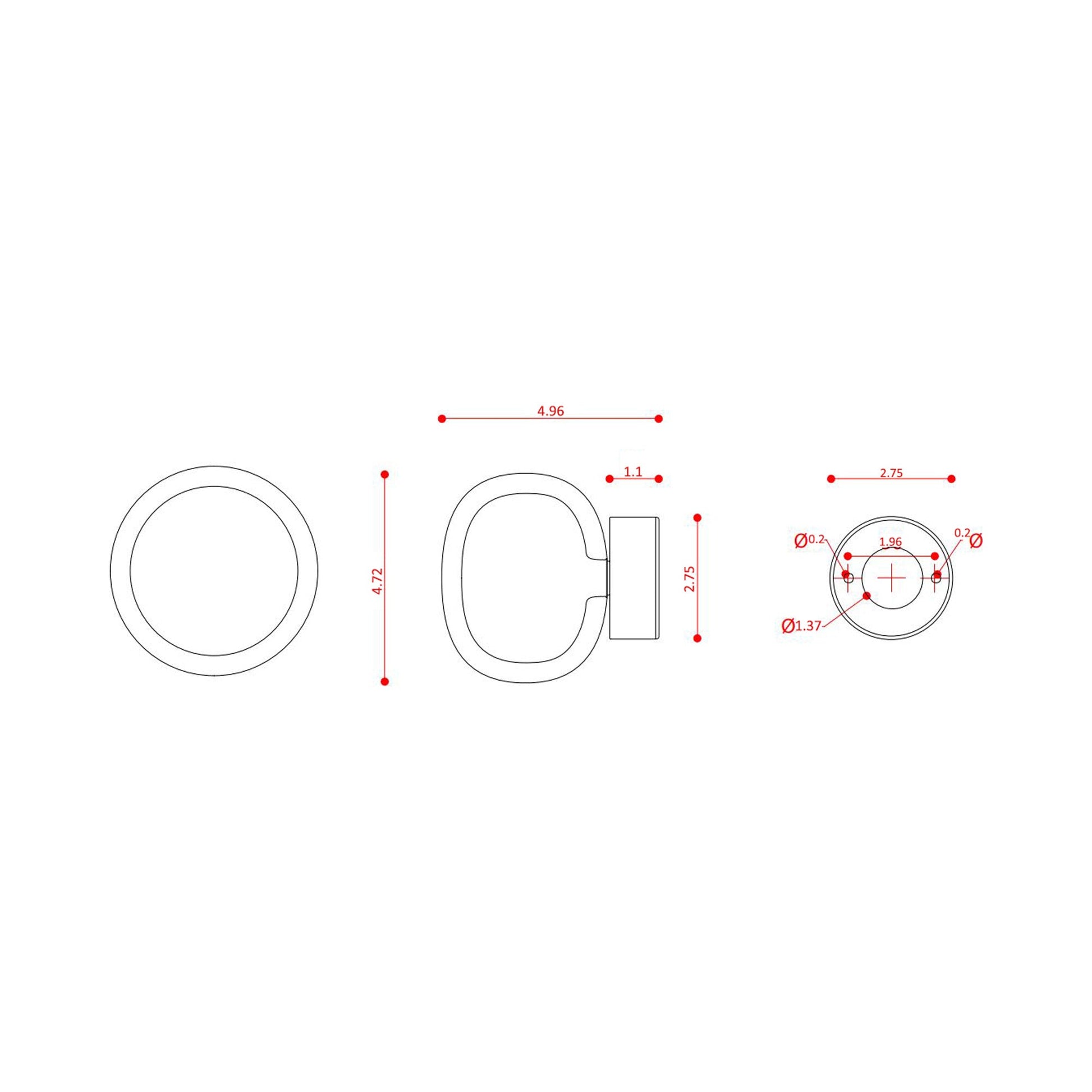 Nabila Ceiling / Wall Light - line drawing.