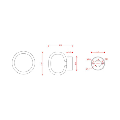 Nabila Ceiling / Wall Light - line drawing.