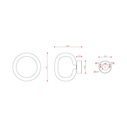 Nabila Ceiling / Wall Light - line drawing.