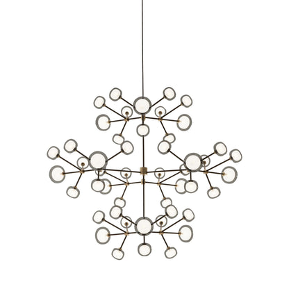 Nabila Chandelier in Brushed Brass/Clear Glass (48-Light).