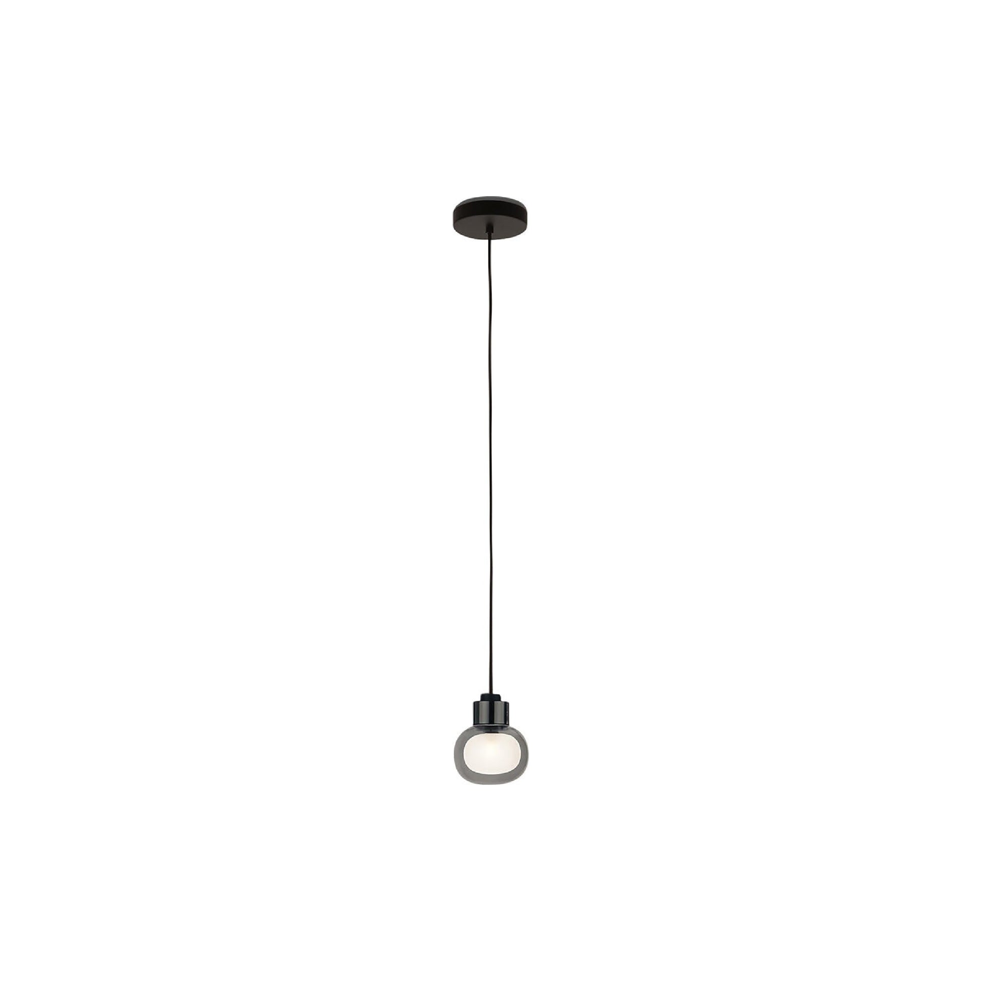 Nabila Pendant Light in Black Chrome/Smoked Glass (4.72-Inch).