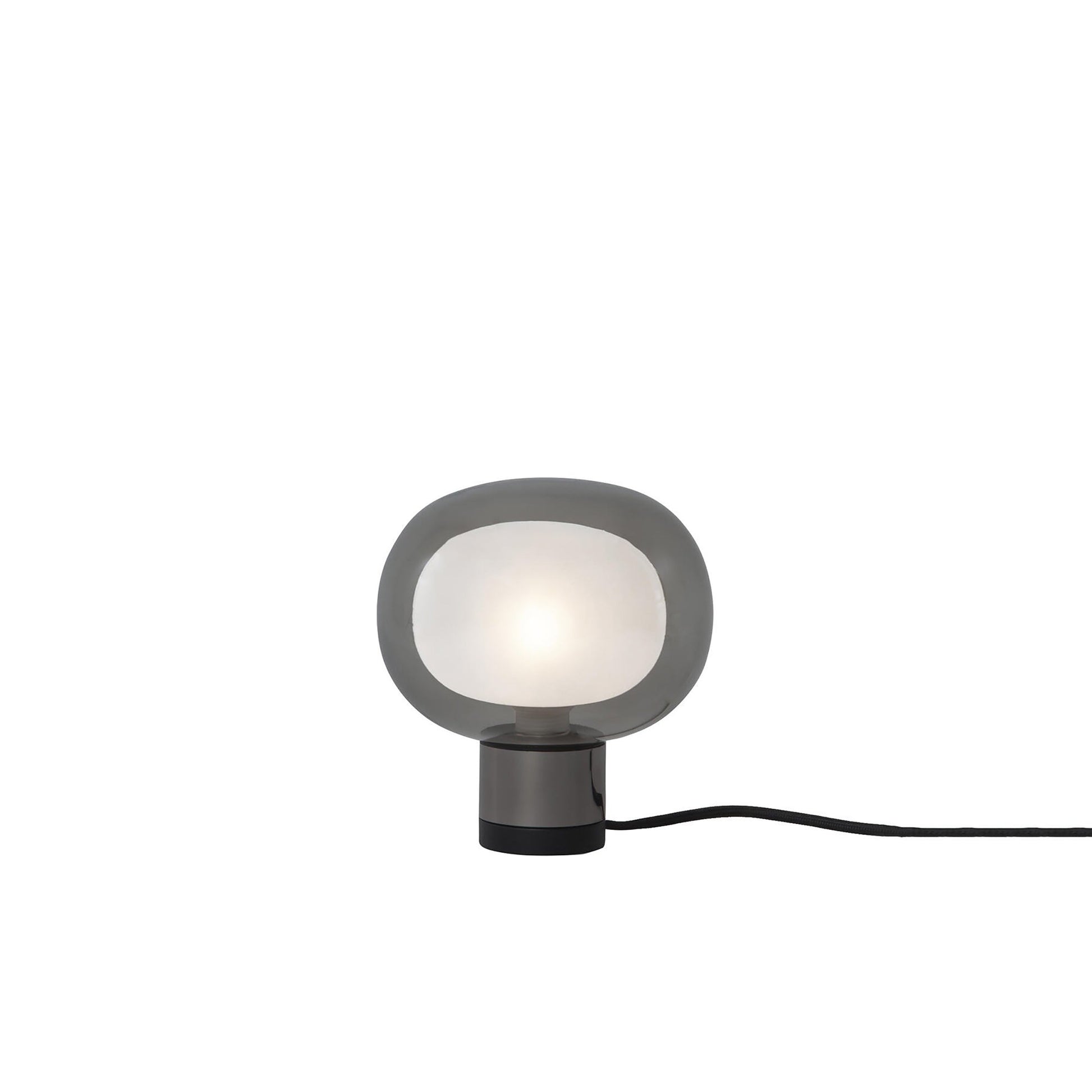 Nabila Table Lamp in Black Chrome/Smoked Glass (6.7-Inch).