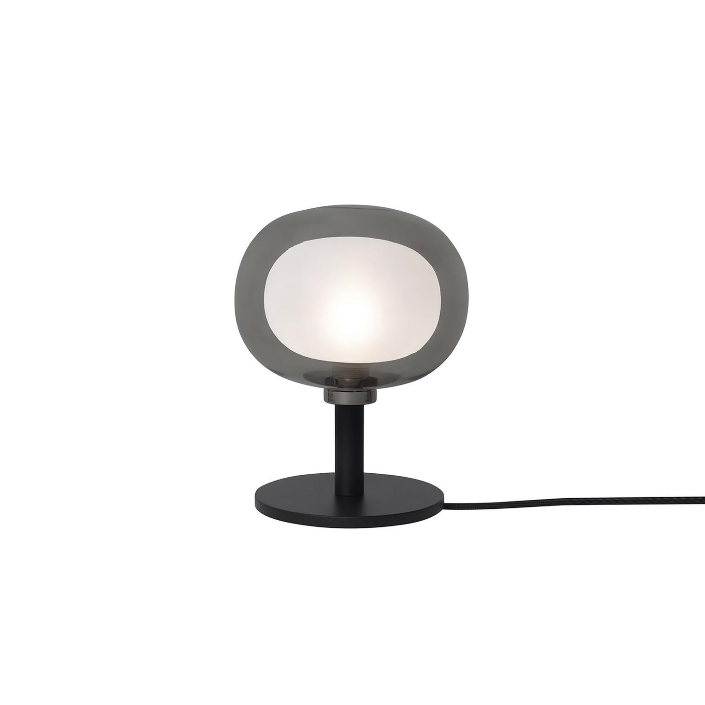 Nabila Table Lamp in Black Chrome/Smoked Glass (7.9-Inch).