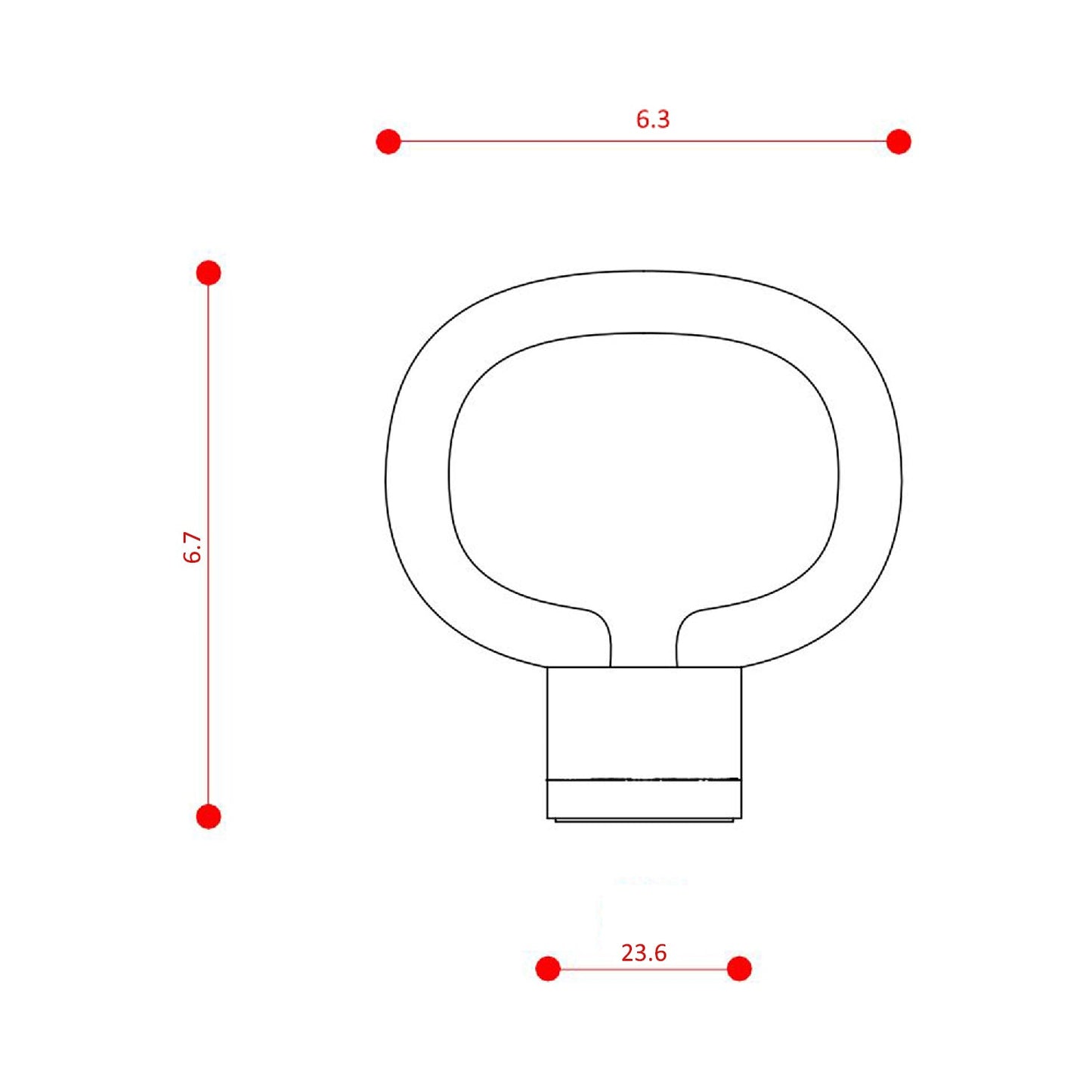 Nabila Table Lamp - line drawing.