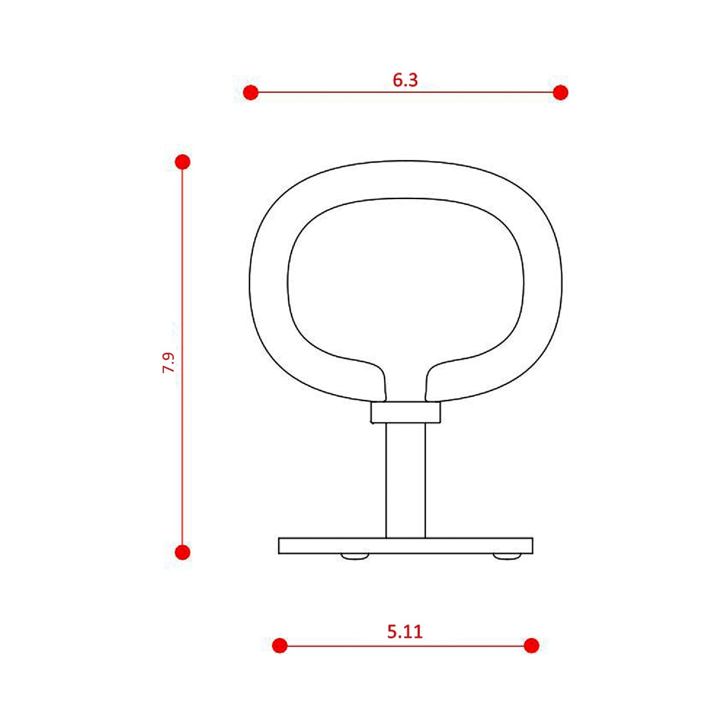 Nabila Table Lamp - line drawing.