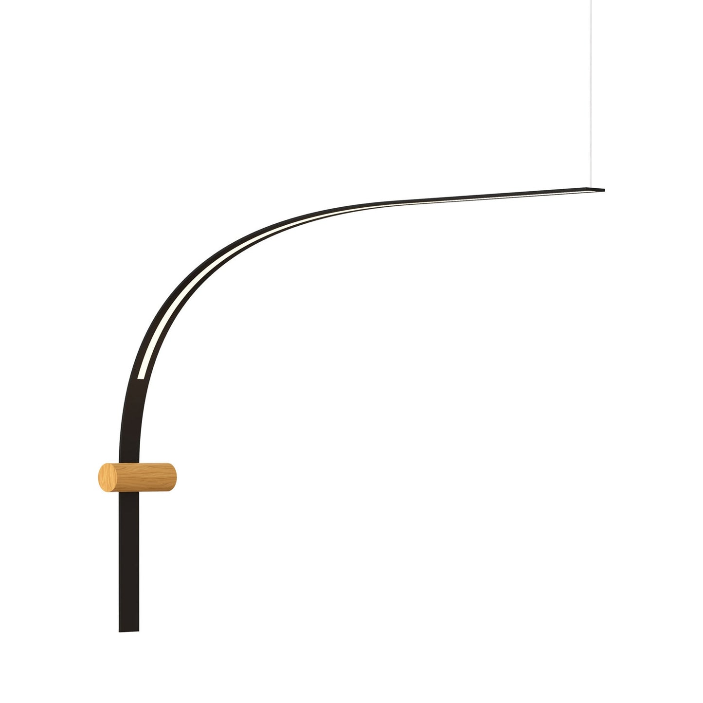 Nastro 563-47 LED Wall Light in Sand Black/Wood.