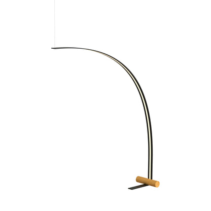 Nastro Big Arc LED Floor Lamp in Sand Black/Ash.