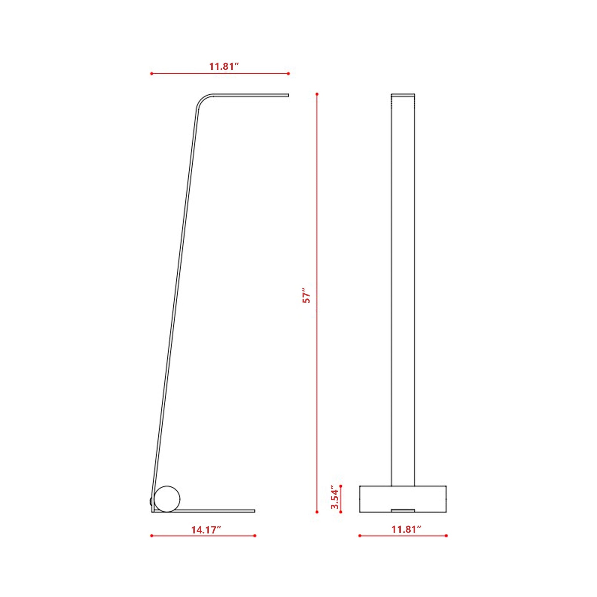 Nastro LED Floor Lamp - line drawing.