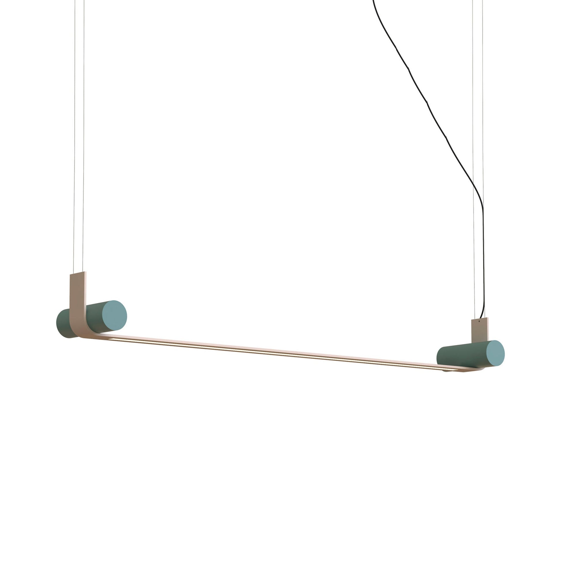 Nastro LED Pendant Light in Beige/Terracotta.