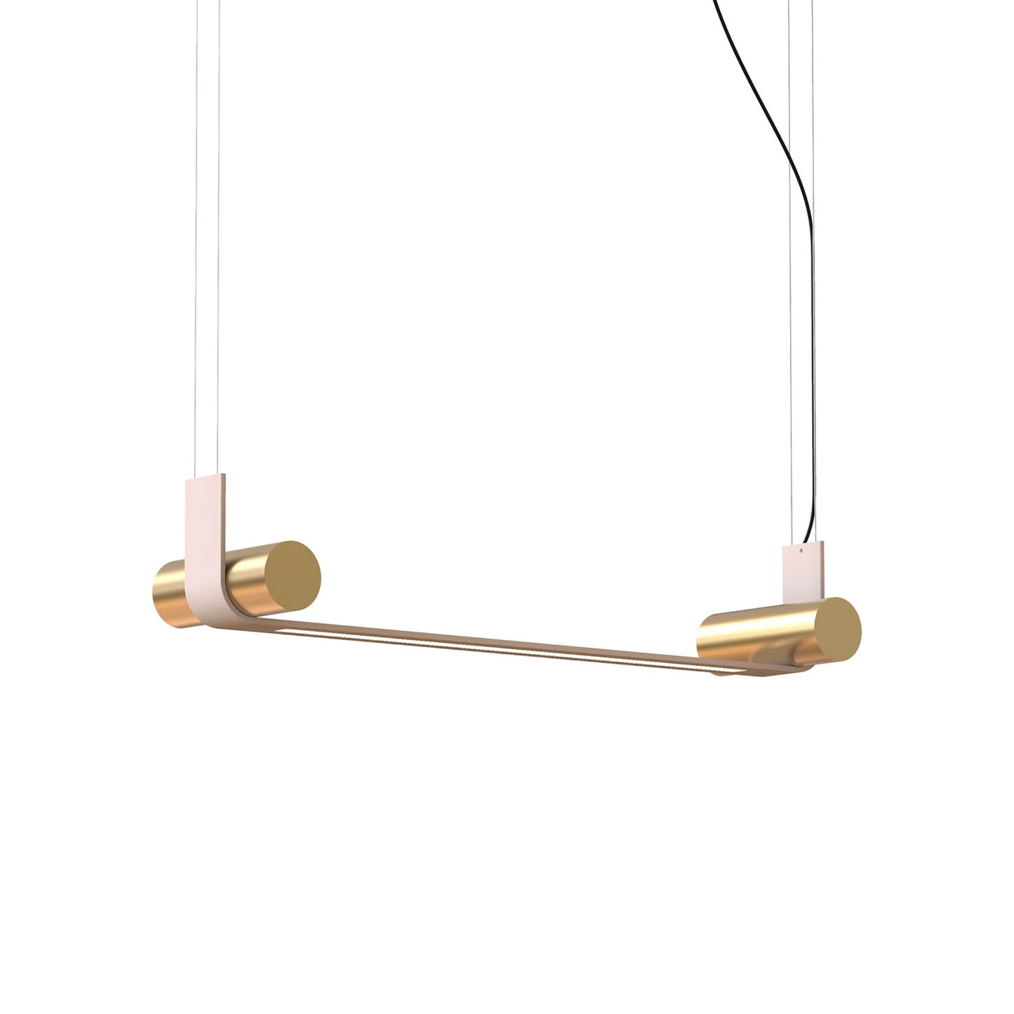 Nastro LED Pendant Light in Eggshell/Brushed Brass (41.3-Inch).