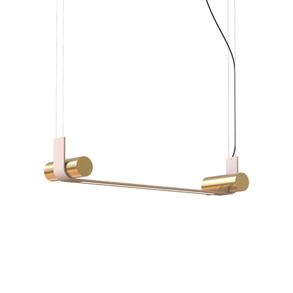 Nastro LED Pendant Light in Eggshell/Brushed Brass (41.3-Inch).