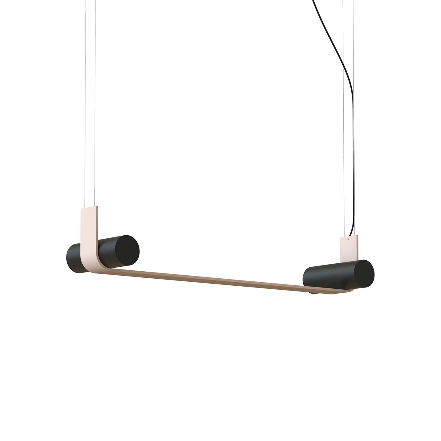 Nastro LED Pendant Light in Eggshell/Sand Black (41.3-Inch).