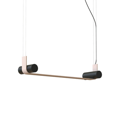 Nastro LED Pendant Light in Eggshell/Sand Black (41.3-Inch).