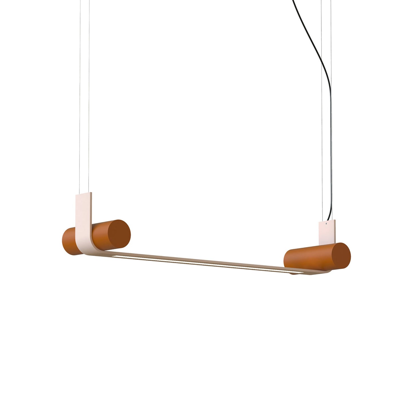 Nastro LED Pendant Light in Eggshell/Terracotta (41.3-Inch).
