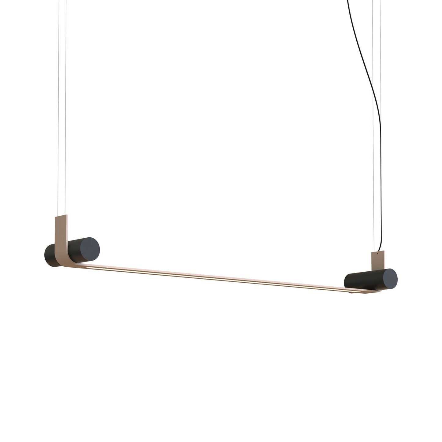 Nastro LED Pendant Light in Eggshell/Sand Black (66.9-Inch).