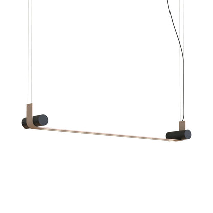 Nastro LED Pendant Light in Eggshell/Sand Black (66.9-Inch).