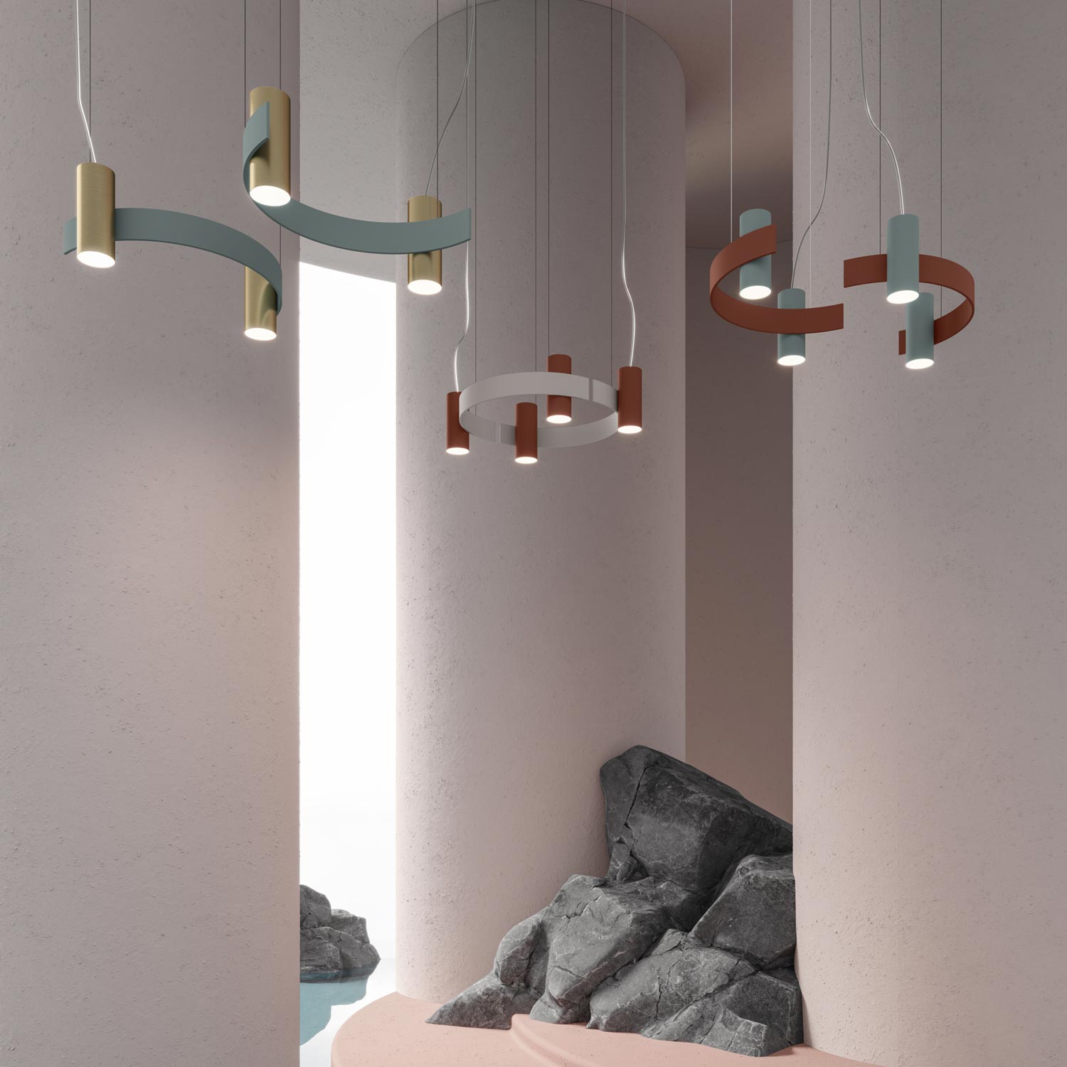Nastro LED Pendant Light in Outside Area.