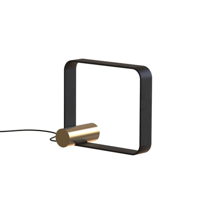 Nastro LED Table Lamp in Sand Black/Brushed Brass.