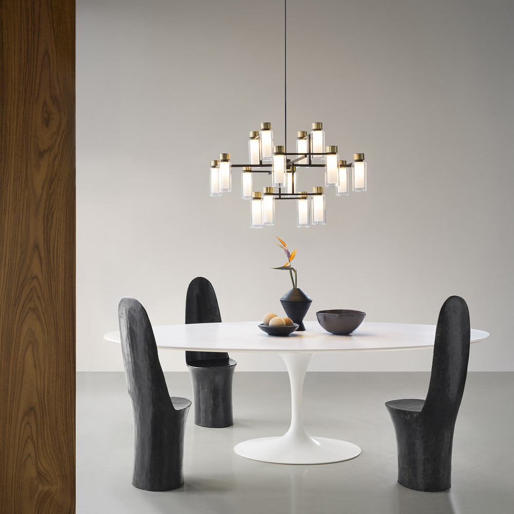 Osman Chandelier in dining room.