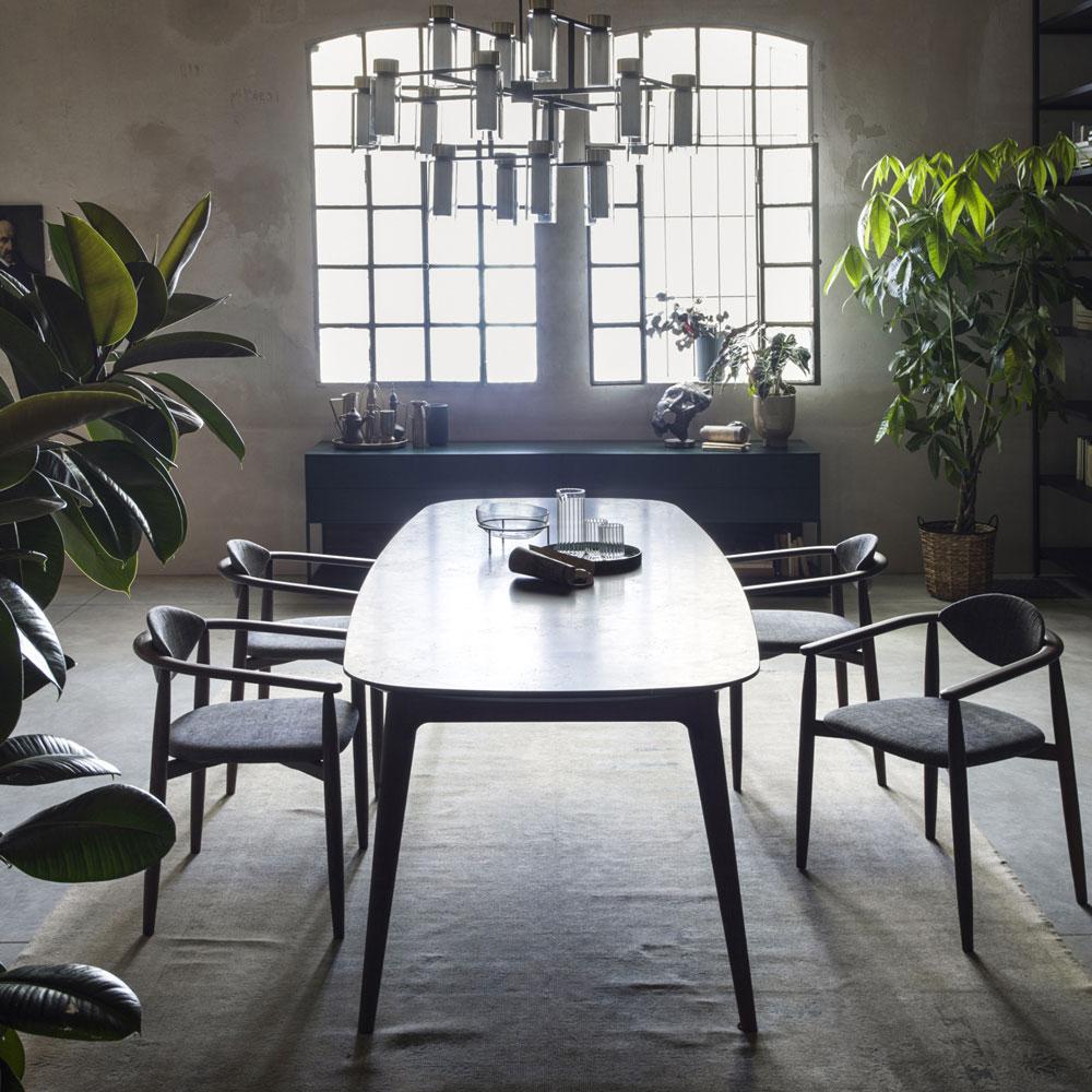 Osman Chandelier in dining room.