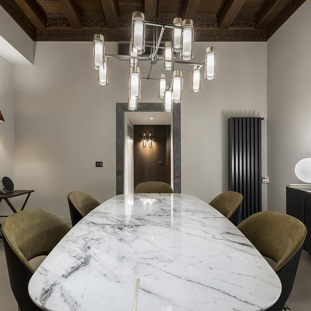 Osman Chandelier in dining room.