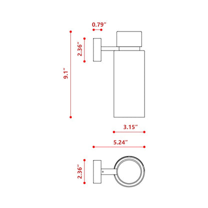 Osman Wall Light - line drawing.