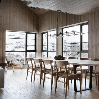 Quadrante Chandelier in dining room.