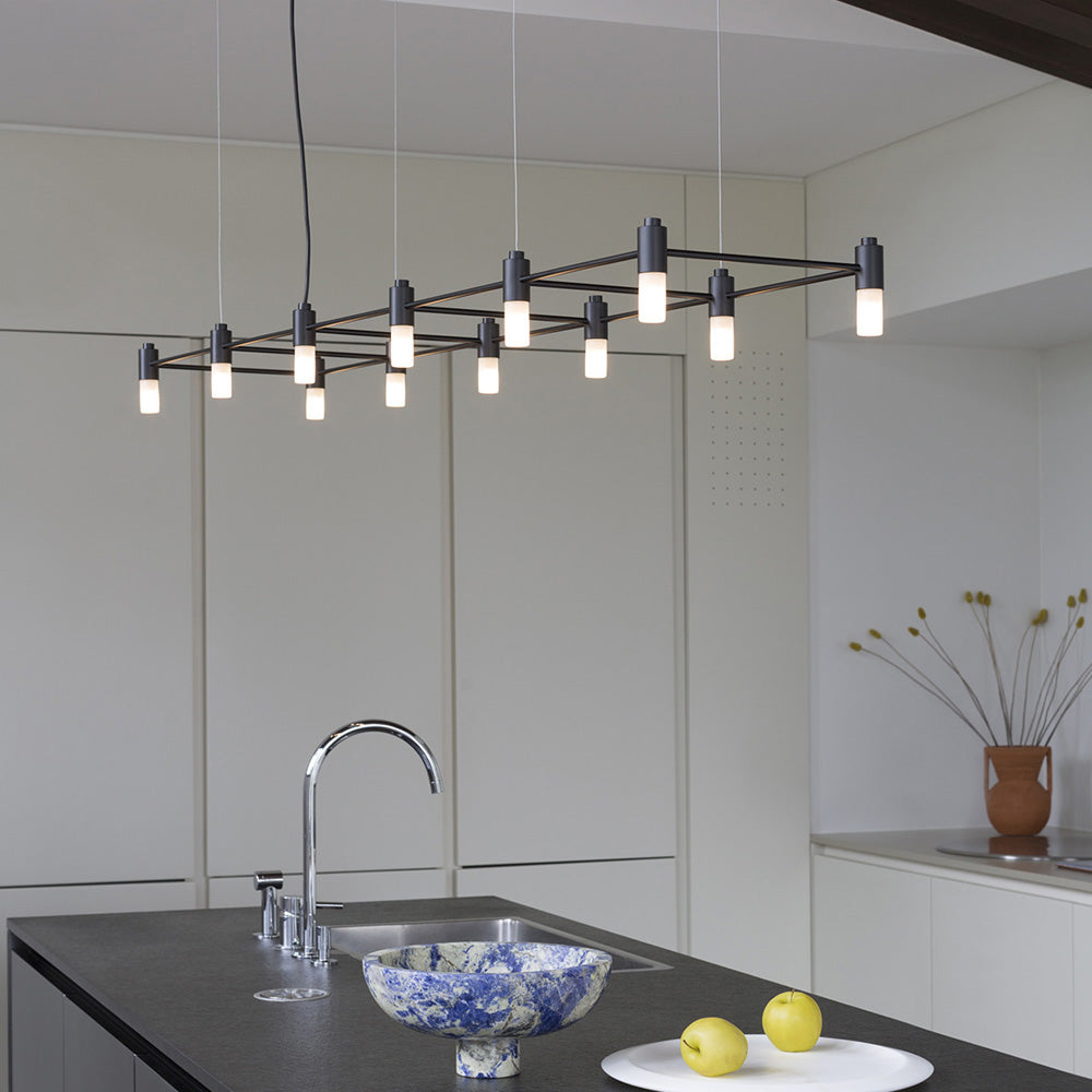 Quadrante Chandelier in kitchen.