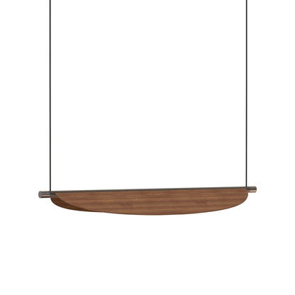 Thula LED Pendant Light in Sand Black/Satin Nickel (Walnut/40.94-Inch).