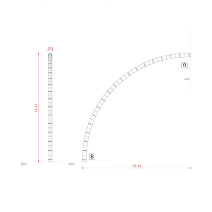 Tratti U566.72 LED Ceiling / Wall Light - line drawing.
