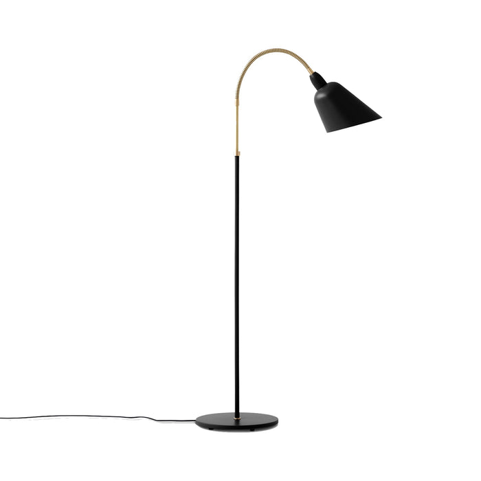 Bellevue Floor Lamp in Black/Brass.