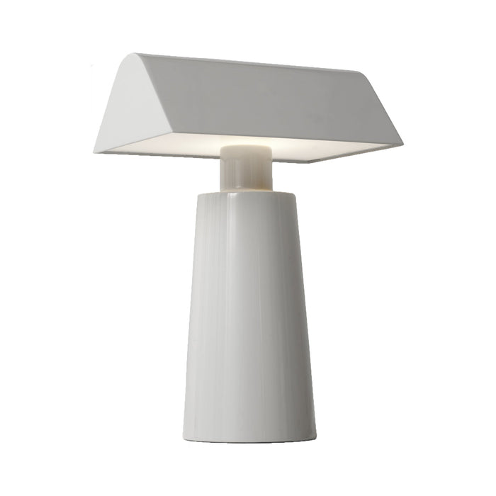 Caret Table Lamp in Silk Grey.