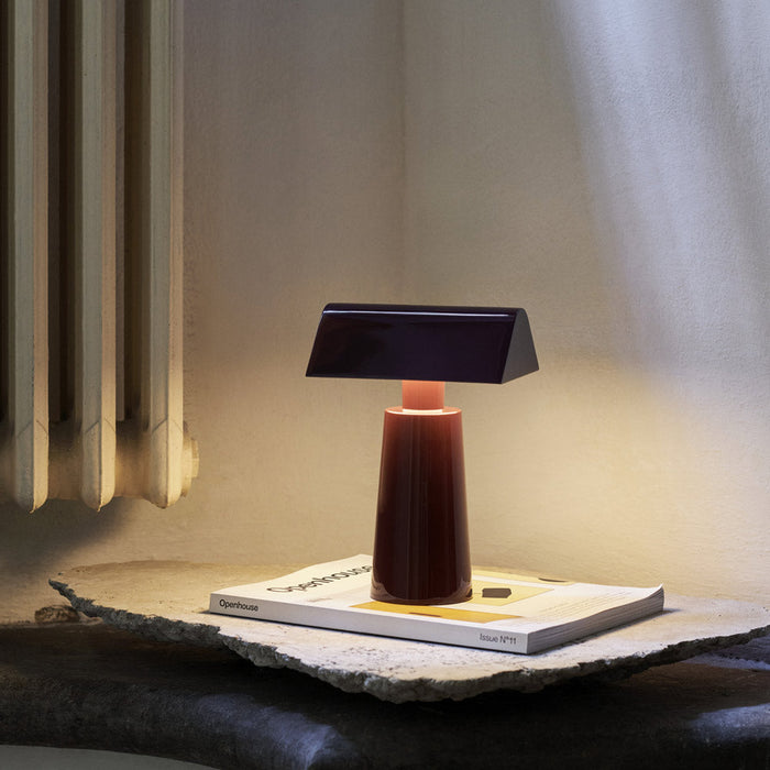 Caret Table Lamp in living room.