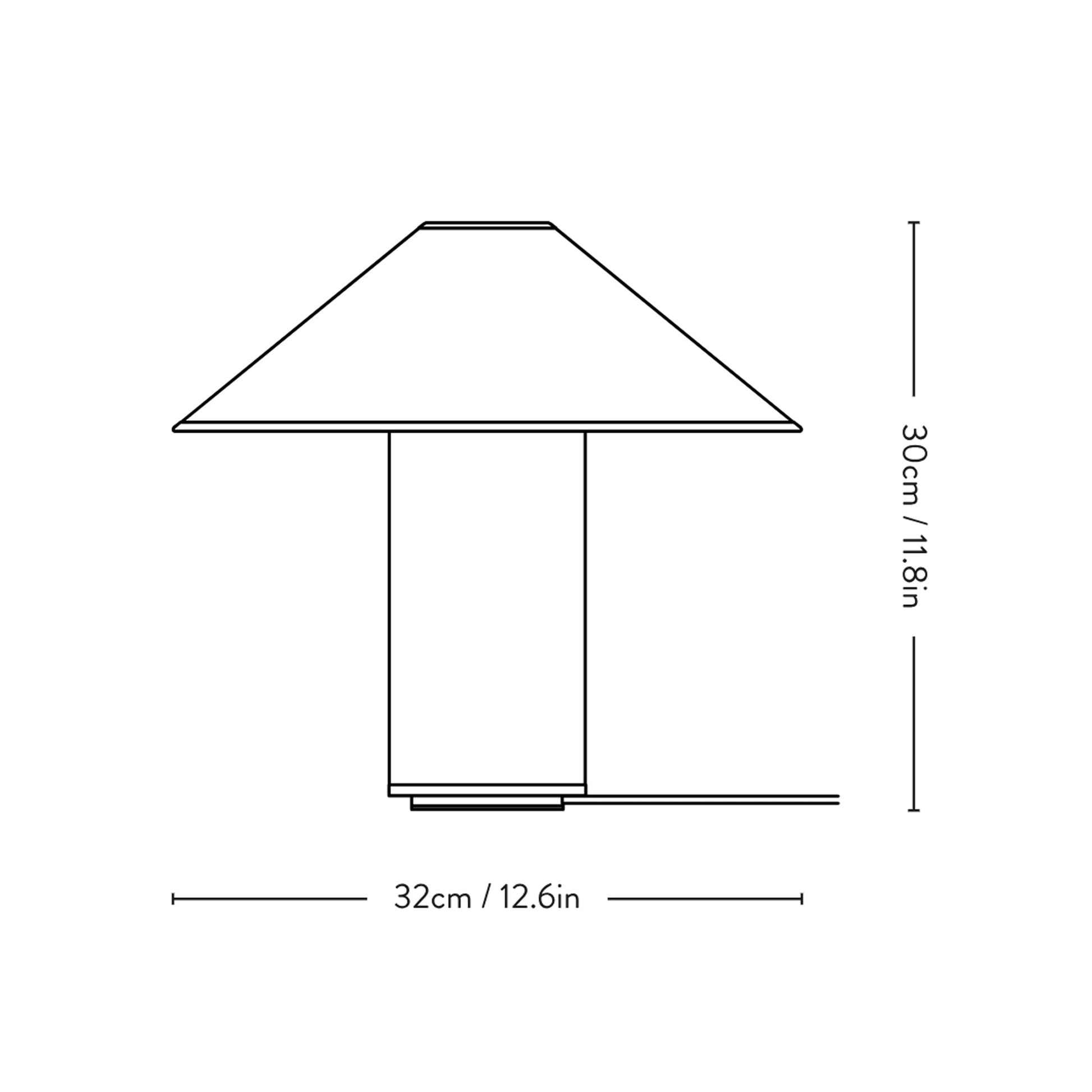 Colette Table Lamp - line drawing.