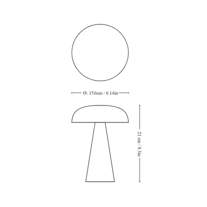 Como SC53 Portable Table Lamp - line drawing.