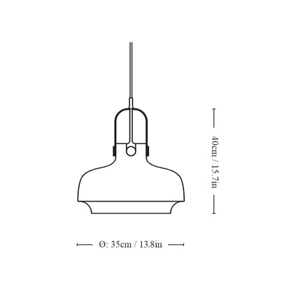 Copenhagen SC Pendant Light - line drawing.