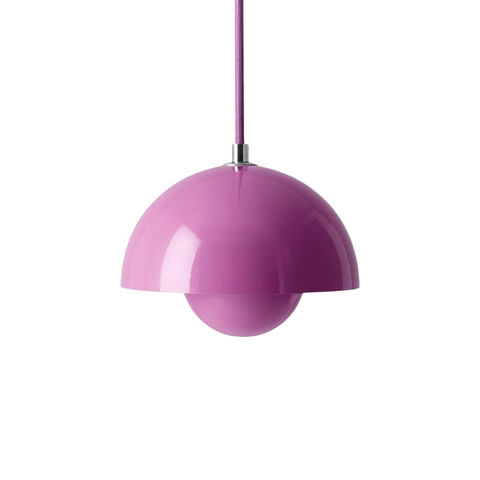 Flowerpot Pendant Light in Tangy Pink (6.3-Inch).