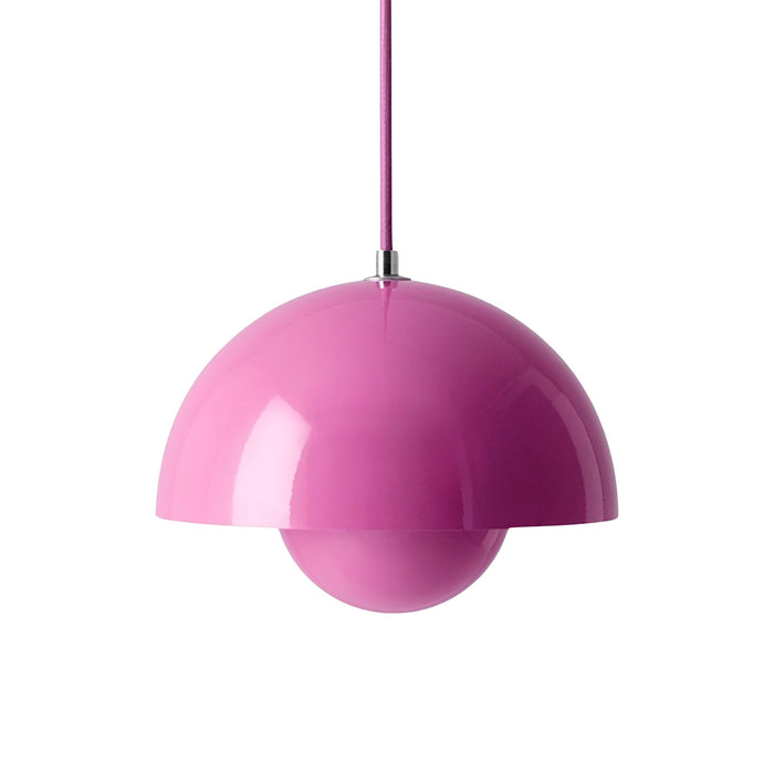 Flowerpot Pendant Light in Tangy Pink (9.1-Inch).