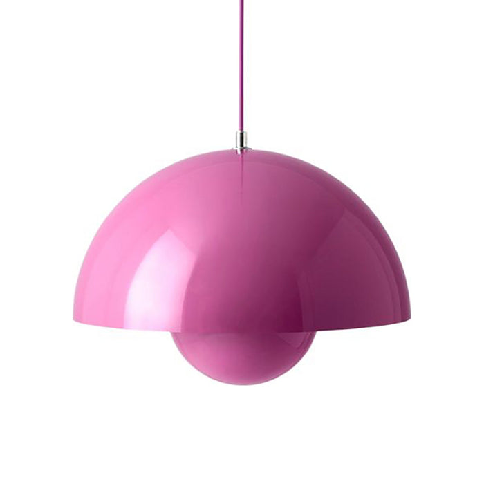 Flowerpot Pendant Light in Tangy Pink (14.6-Inch).