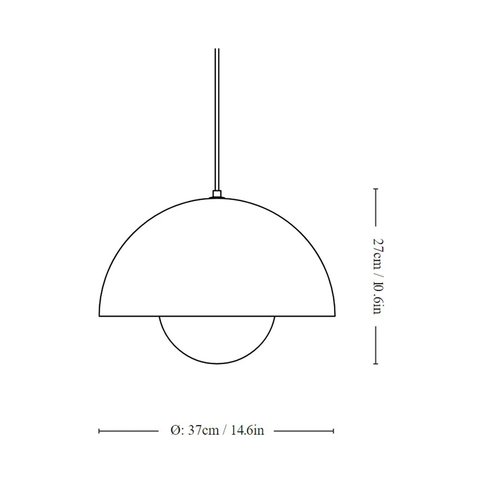 Flowerpot VP Pendant Light - line drawing.