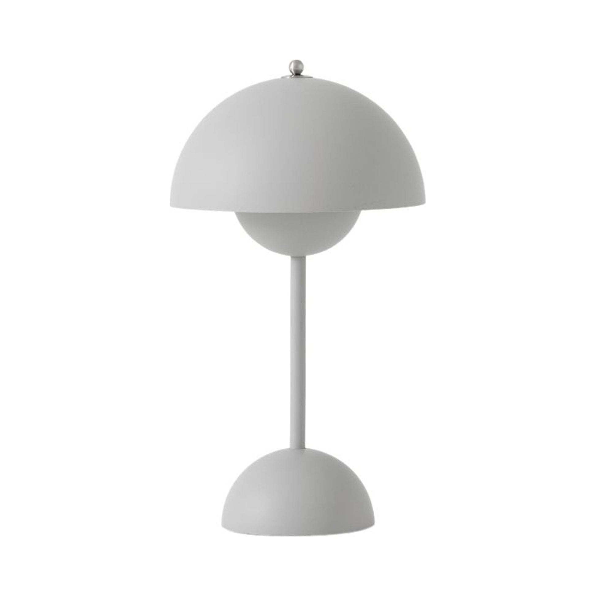 Flowerpot VP9 Portable Table Lamp in Matt Light Grey.