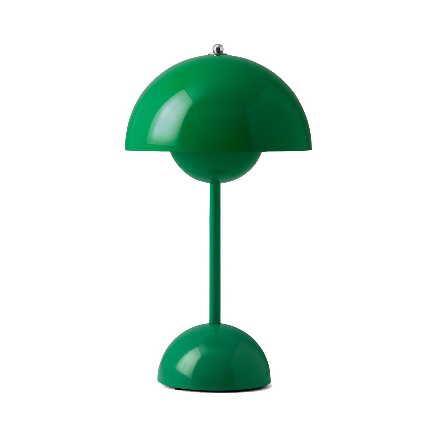 Flowerpot VP9 Portable Table Lamp in Signal Green.