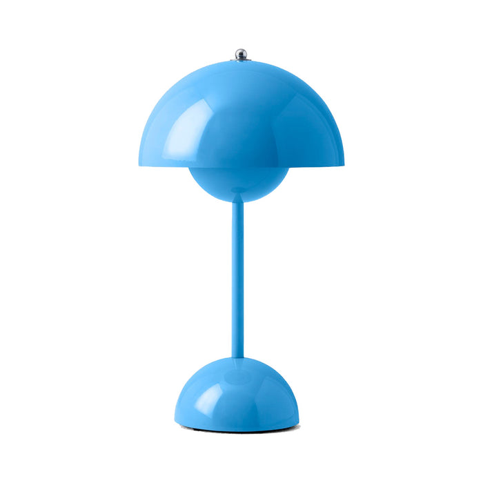 Flowerpot Portable Table Lamp in Swim Blue.
