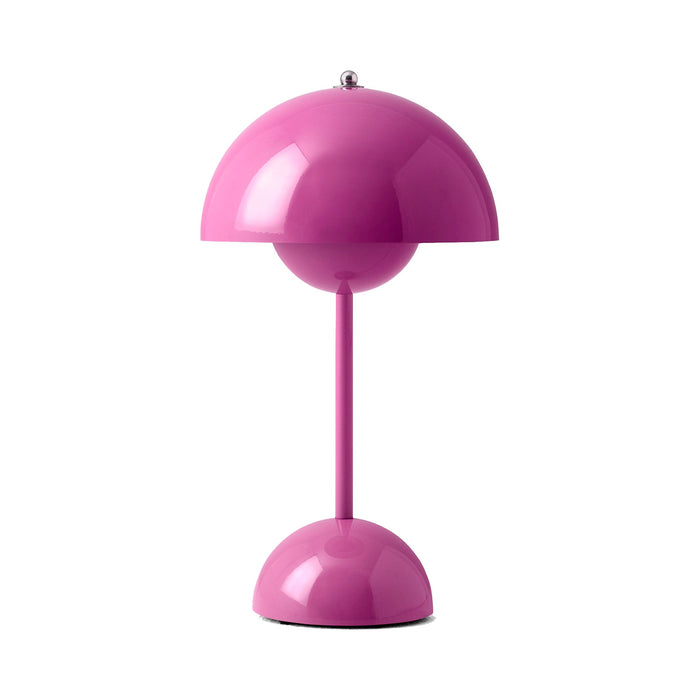 Flowerpot Portable Table Lamp in Tangy Pink.