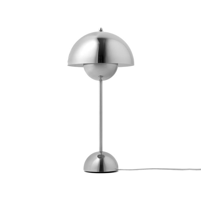 Flowerpot Table Lamp in Chrome-Plated.