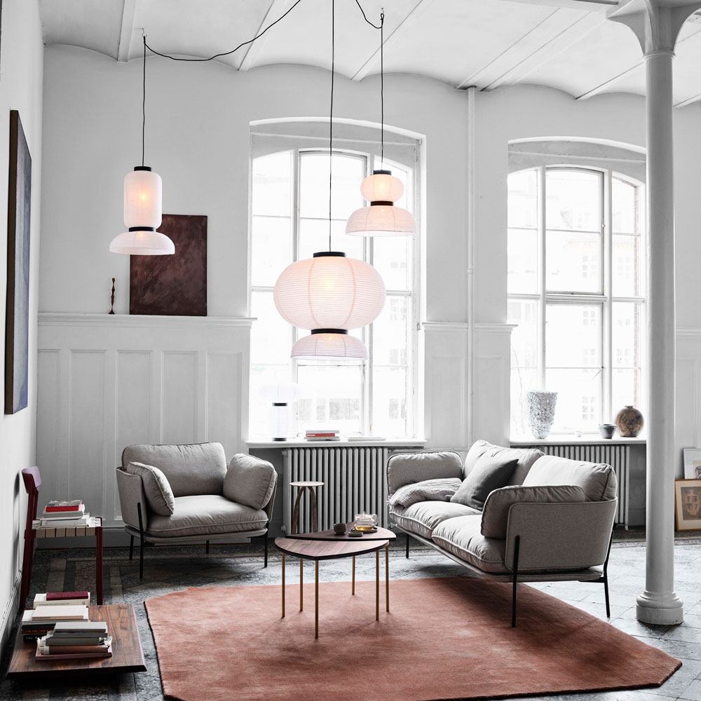 Formakami JH3 Pendant Light in living room.