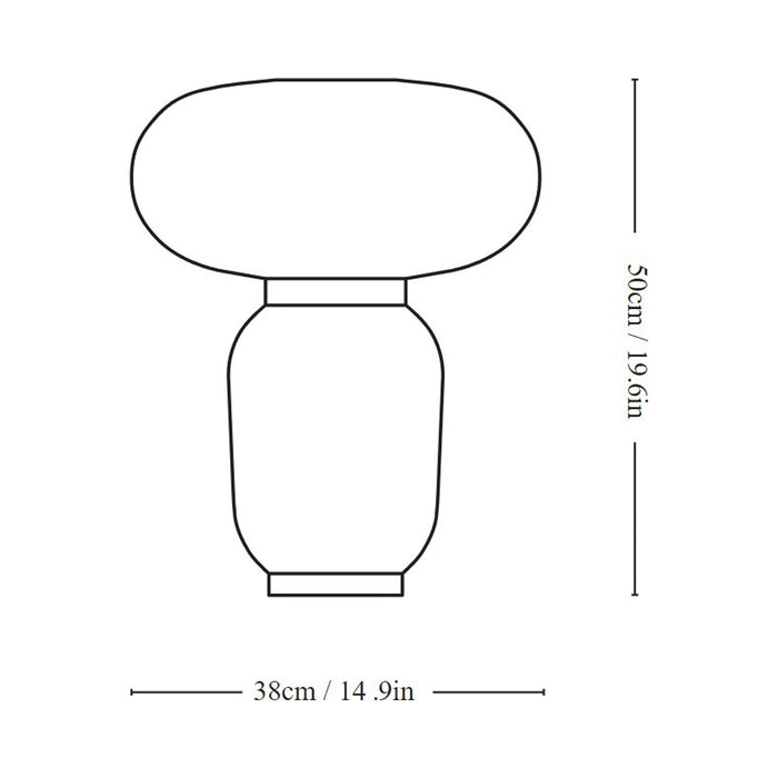 Formakami Table Lamp - line drawing.